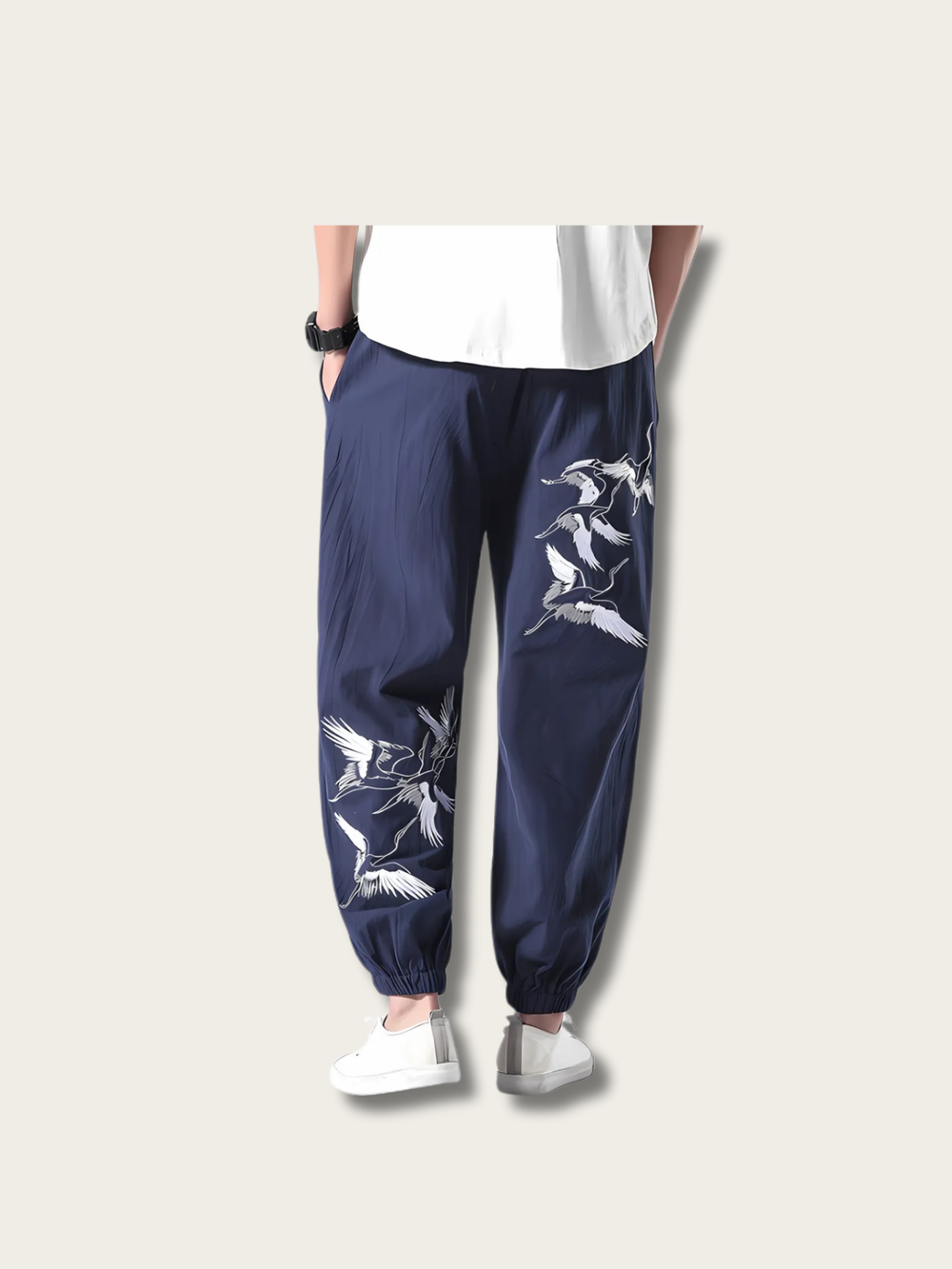 Crane Flight Relaxed Japanese Pants - Red
