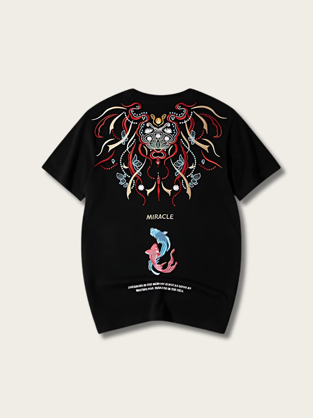 Koi Harmony Miracle Japanese T Shirt - Medium
