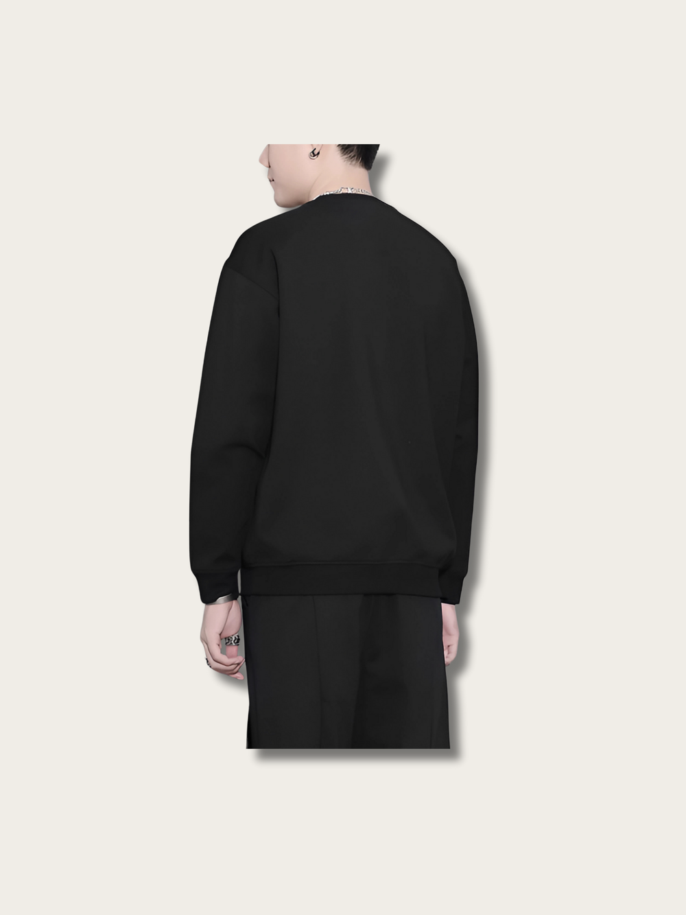 Asymmetry Luxe Zipper Japanese Sweatshirt - XL