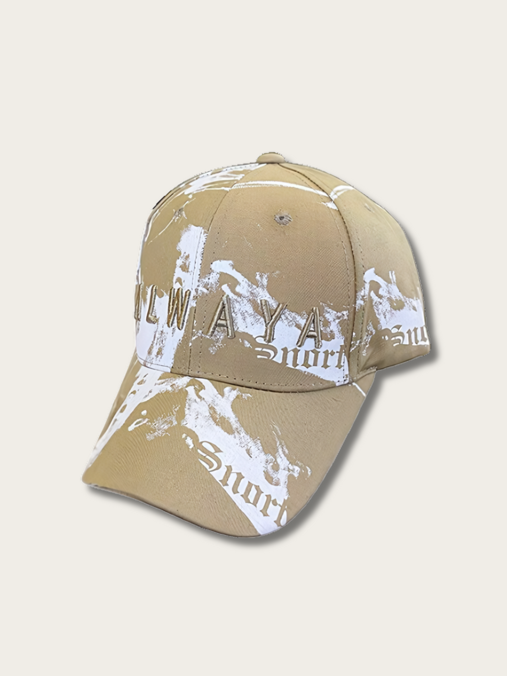 Tie Dye Design Japanese Cap - Khaki