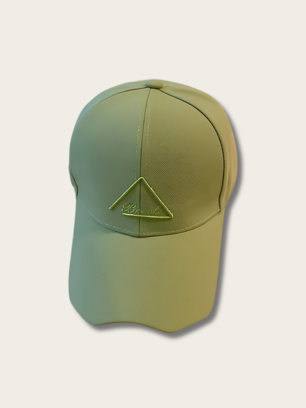 Triangle Letter Embroidered Japanese Cap - Green