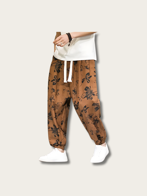 Geometric Blossom Urban Japanese Pants - Medium
