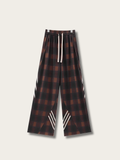 Plaid Stride Layered Japanese Pants - XS