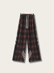 Plaid Stride Layered Japanese Pants - XS