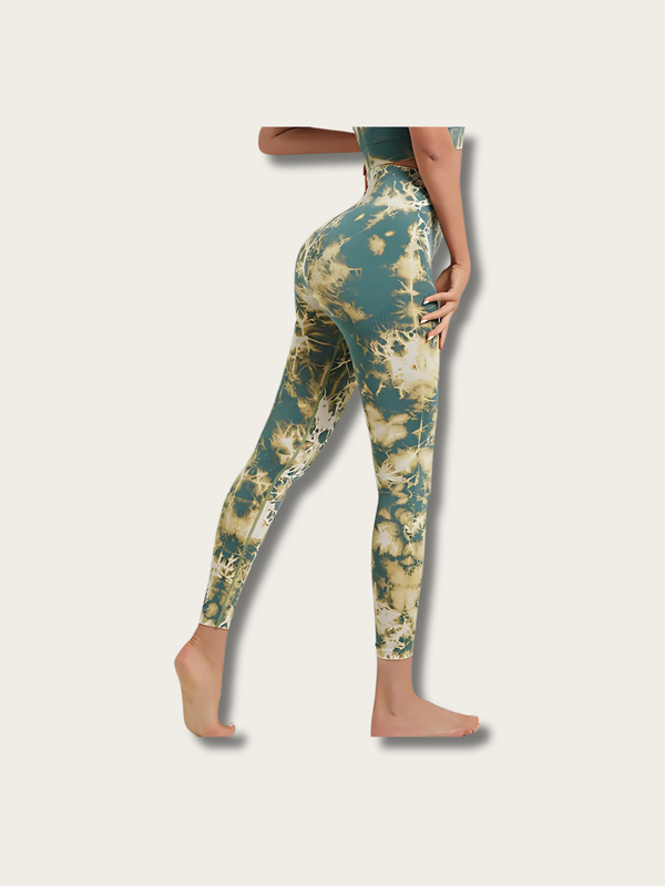 Marble Printed Japanese Yoga Pants - Small