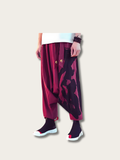 Shadow Flow Abstract Japanese Harem Pants - Medium