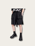 Flow Pleated Japanese Streetwear Shorts - Large