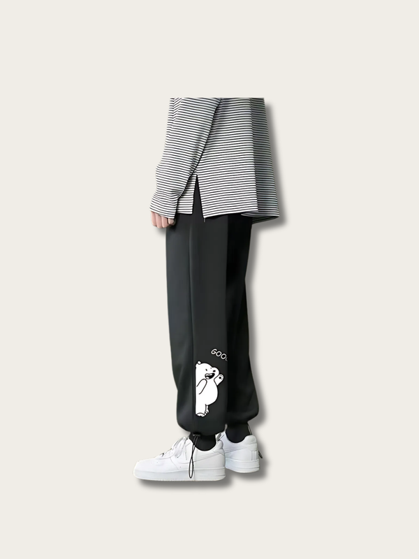 Good Vibes Bear Japanese Pants - Medium