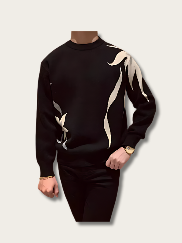 Flower Midnight Bloom Japanese Sweater - Large