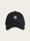 Sea Urchin Embroidery Japanese Cap - Black