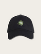 Sea Urchin Embroidery Japanese Cap - Black