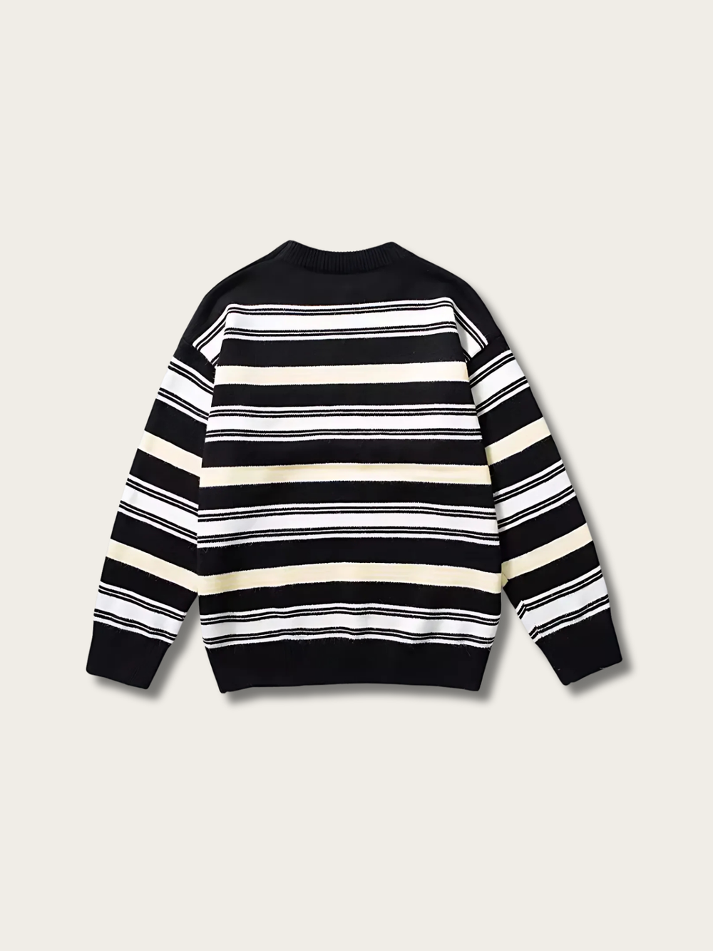 Coastal Stripe Japanese Knit Sweatshirt - Large