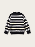 Coastal Stripe Japanese Knit Sweatshirt - Large