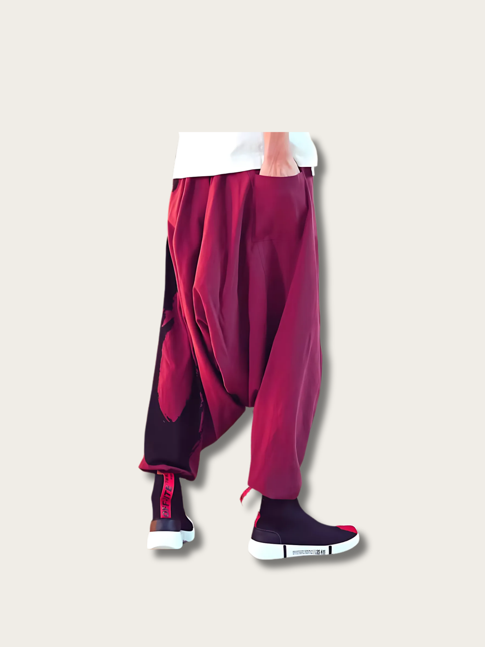 Shadow Flow Abstract Japanese Harem Pants - Large