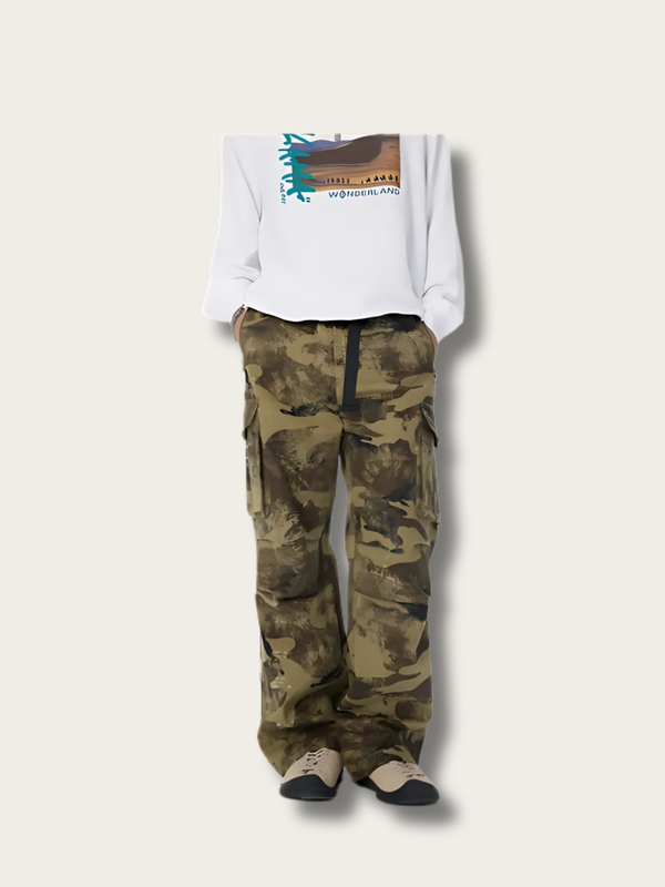 Camo Canvas Tactical Japanese Pants - Large