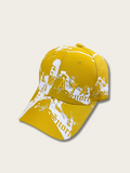 Tie Dye Design Japanese Cap - Yellow
