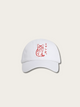 Embroidered Neko Japanese Baseball Cap - Black