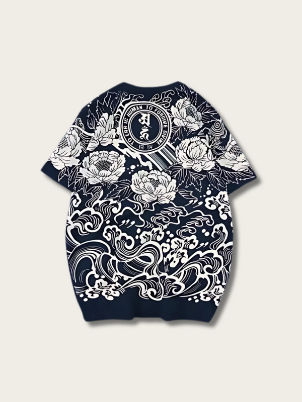 Blossom Wisdom Japanese Wave Shirt - Medium