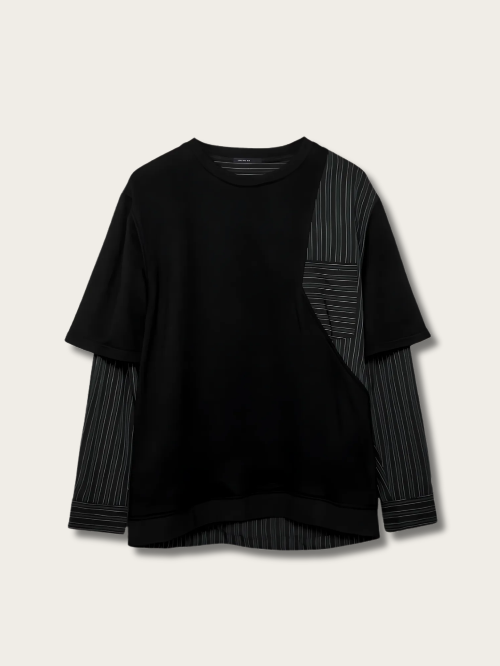 Urban Layered Stripe Japanese Sweatshirt - Medium