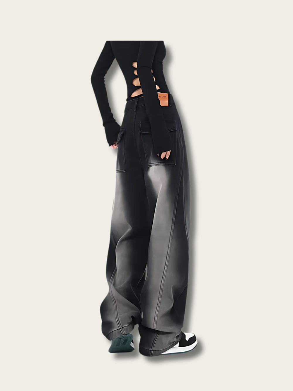 Midnight Glaze Faux Japanese Pants - Large