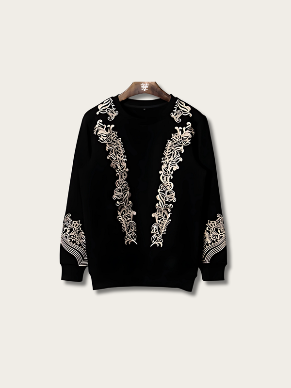 Ornamental Midnight Japanese Sweatshirt - Medium