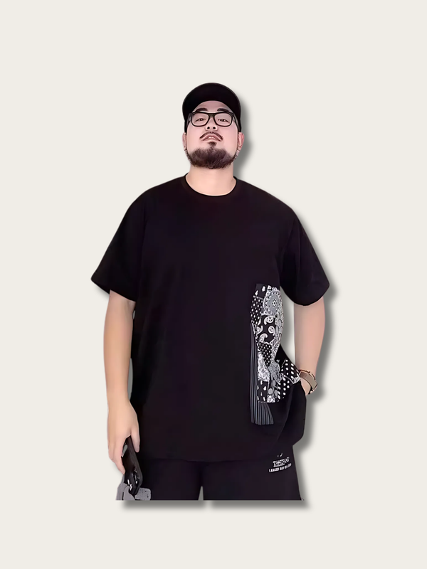Monochrome Charm Japanese T Shirt - Medium