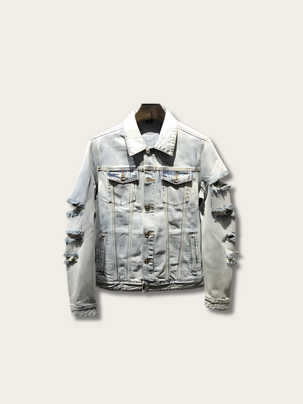 Pirate Skull Denim Japanese Jacket - Medium
