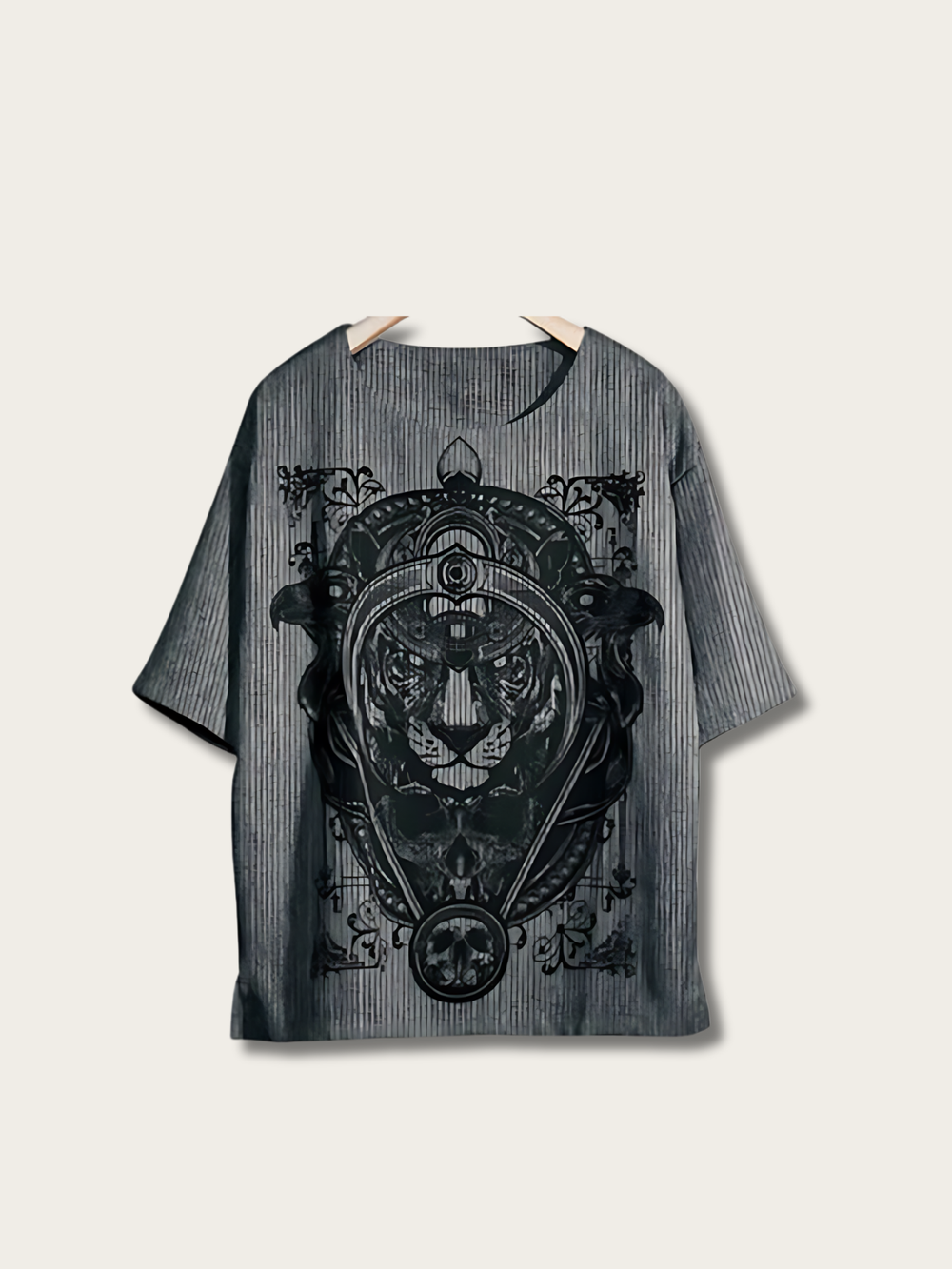 Fierce Tiger Printed Japanese T Shirt - Medium