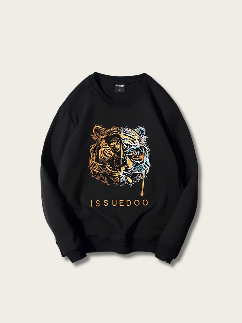 Gradient Tiger Embroidered Japanese Sweater - Medium