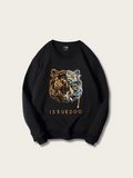 Gradient Tiger Embroidered Japanese Sweater - Medium