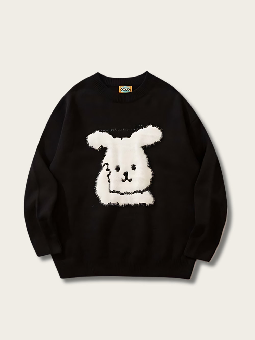 Rabbit Fleece Knit Japanese Sweater - Small