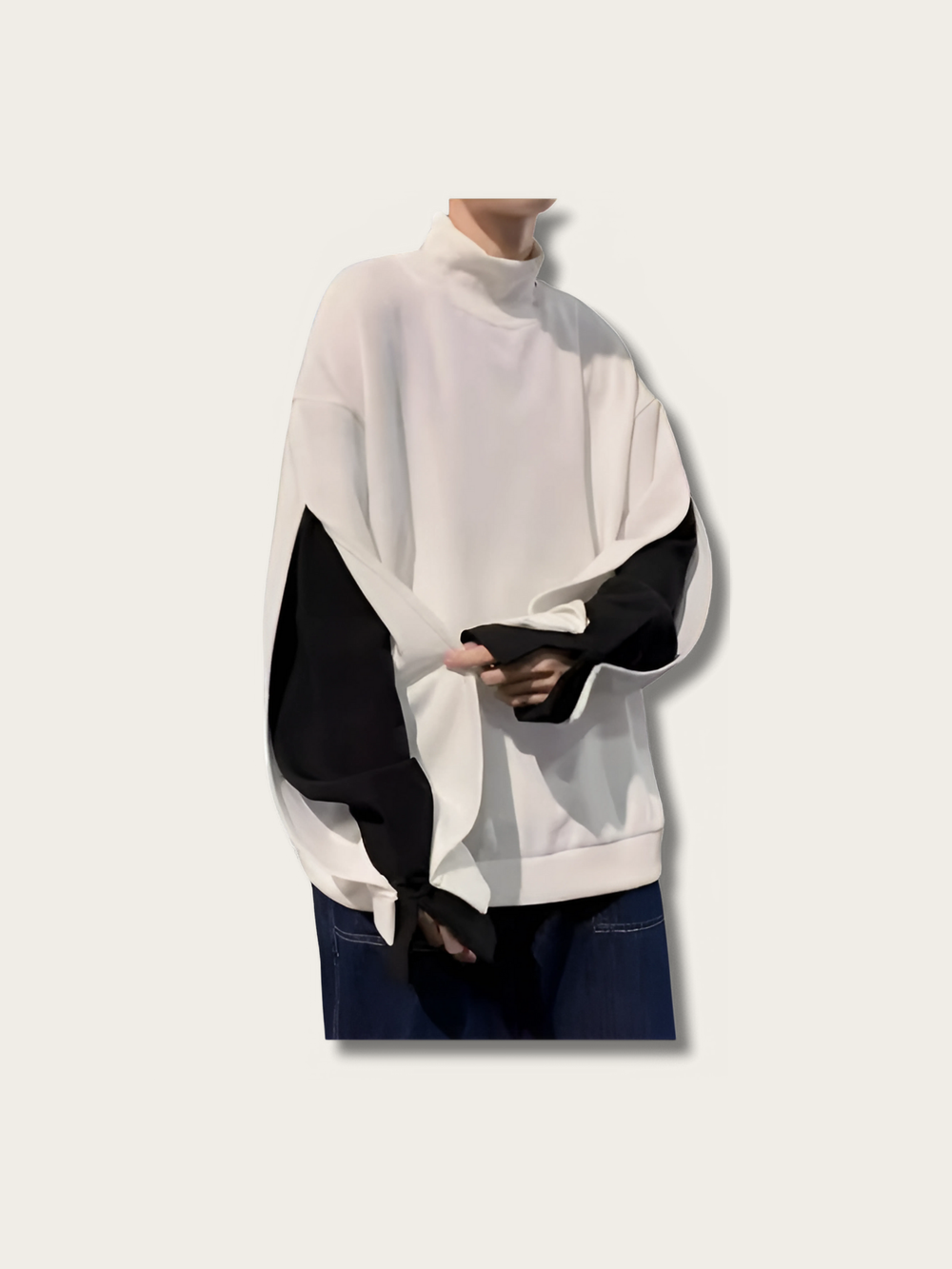Contrast Flow Japanese Sweatshirt - Medium