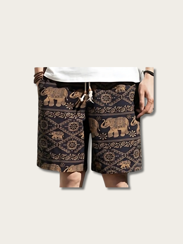 Vivid Patchwork Art Japanese Shorts - Medium