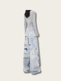 Artistic Paint Japanese Denim Pants - Large