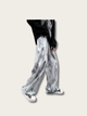 Monochrome Wave Japanese Pants - Medium
