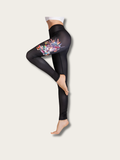 Floral Fantasy Japanese Yoga Pants - Small
