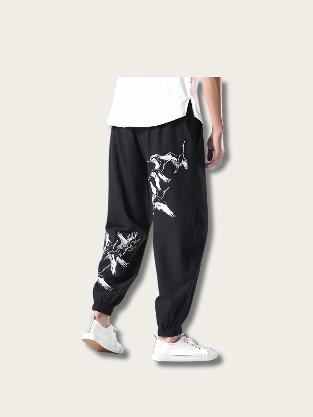 Crane Flight Relaxed Japanese Pants - Red