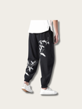 Crane Flight Relaxed Japanese Pants - Red