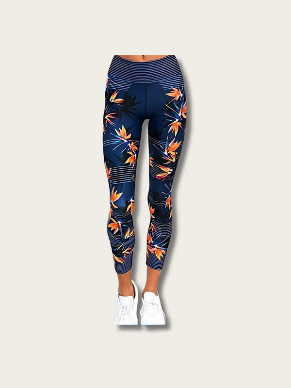 Tropical Blaze Japanese Yoga Pants - Small