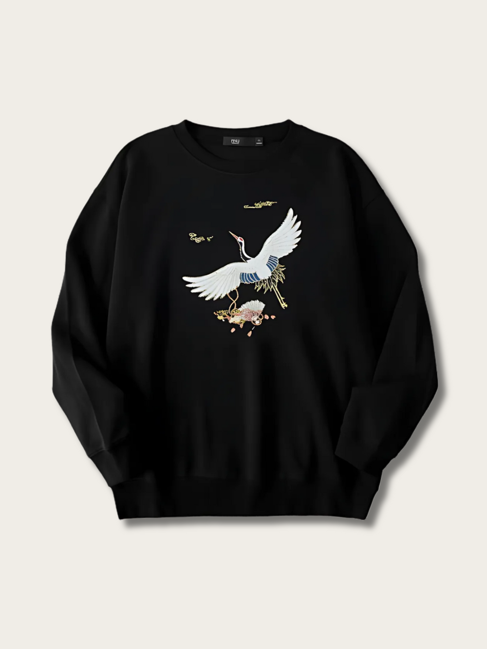 Crane Reverie Japanese Sweatshirt - Medium