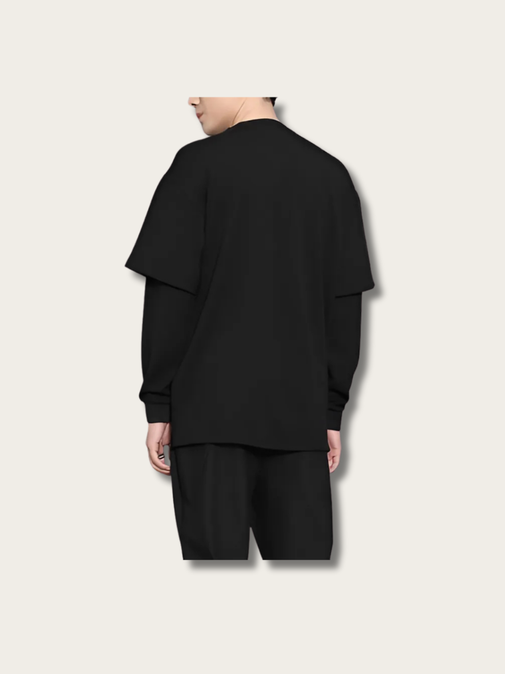 Blackout Layered Minimalist Japanese Sweater - XL
