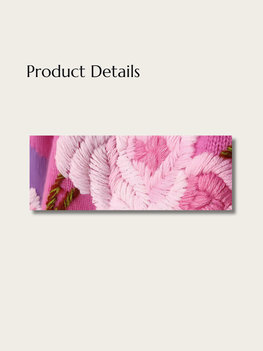 Knitted Rose Japanese Sweatshirt - Large