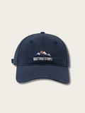 Fuji Mountain Embroidered Japanese Cap - Blue