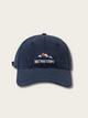 Fuji Mountain Embroidered Japanese Cap - Blue