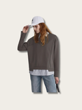 Layered Chic Mock Japanese Sweatshirt - Medium