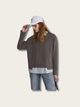 Layered Chic Mock Japanese Sweatshirt - Medium