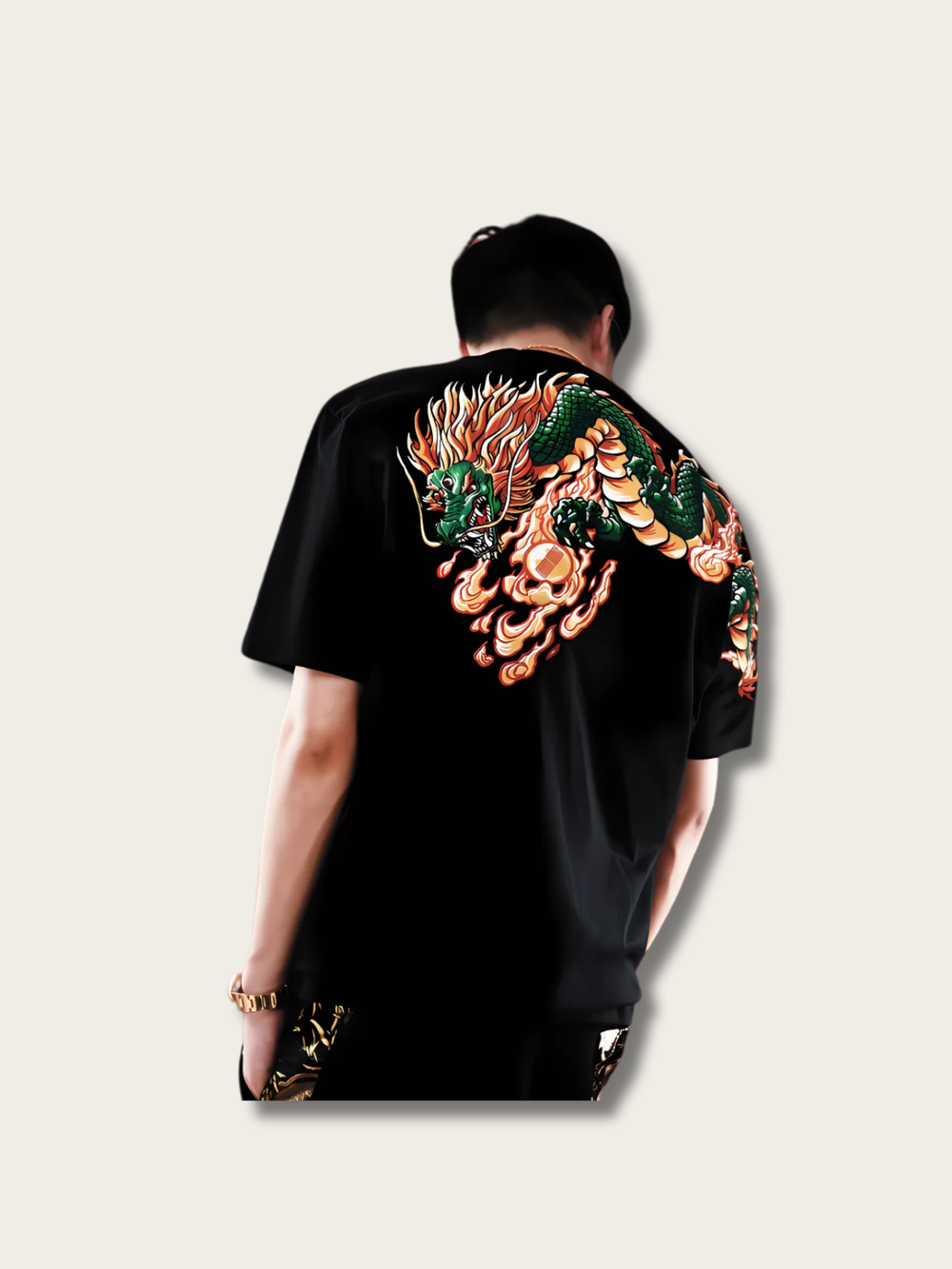 Inferno Serpent Graphic Japanese T Shirt - Large