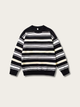 Coastal Stripe Japanese Knit Sweatshirt - Medium