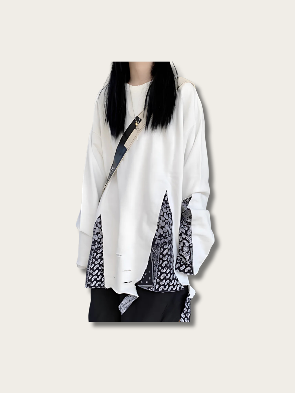 Paisley Edge Deconstructed Japanese Sweater - Medium
