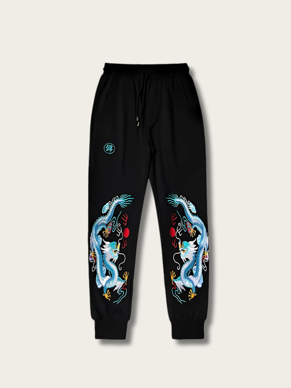 Azure Flame Dragon Japanese Pants - Medium